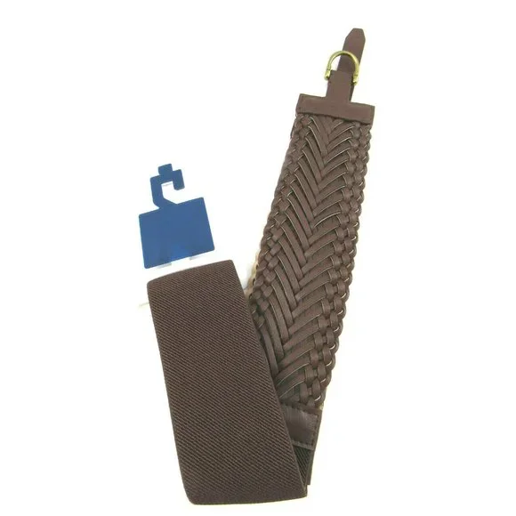 Nautica Belt Womens Accessories Braided Stretch Belt Brown Size Medium New - Picture 2 of 9